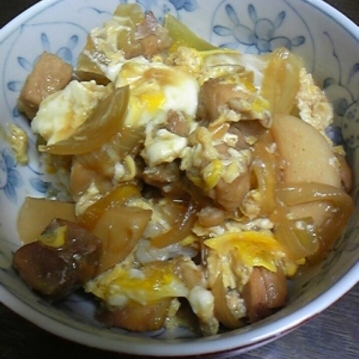 かまぼこ入り♪親子丼